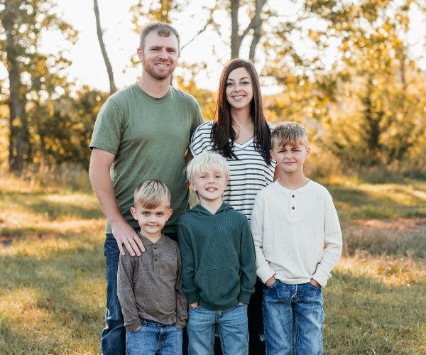 Family photo his wife and children